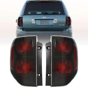 USR DEPO 03-08 Honda Pilot Tail Lights - Facelift JDM Style Black Housing Light Shade of Smoke Lens Rear Tail Lamps Set (Left + Right) Compatible with 2003-2008 Honda Pilot SUV in Saudi Arabia