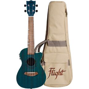 Flight Gemstone Series, 4-String Electro-Acoustic Concert Ukulele, Jade, (DUC380CEQJAD)