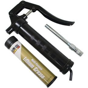 LubriMatic 30-132 Economy Mini Grease Gun Kit + Multi-Purpose Grease - 3 oz