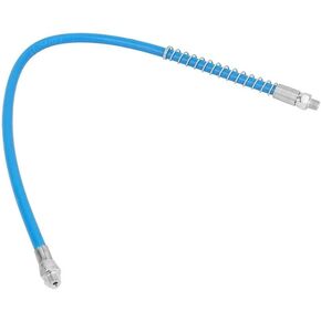 20in Grease Gun Hose Stainless Steel Hoses Tip Coupler Flexible Manual Grease Tools Used with Multiple Hoses for an Extra Long Reach
