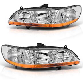 DWVO Headlights Assembly Compatible with 94-97 1994 1995 1996 1997 Accord Headlamp Replacement Pair Driver and Passenger Side