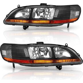 DWVO Headlights Assembly Compatible with 94-97 1994 1995 1996 1997 Accord Headlamp Replacement Pair Driver and Passenger Side in Kuwait