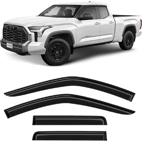 CLIM ART Incredibly Durable Rain Guards for Jeep Grand Cherokee 2011-2020, Original Tape-on Window Deflectors, Vent Deflector, Vent Window Visors for Cars, Dark Smoke, Car Accessories, 4pcs - 410032LP