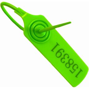 Pull-tite Security Seal Tamper Resistant Tags Plastic Padlock Sign Ties Numbered Green 100 Pieces