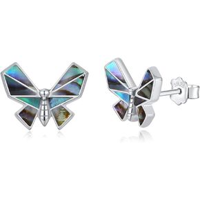 Animal Stud Earrings 925 Sterling Silver Butterfly/Unicorn /Yorkie/Beagle/Axolotl/Frog/Highland Cow/Cow/Panda/Dog/Dino/Cat/Beagle/Schnauzer/Hedgehog/Sloth Animal Jewelry Christmas Gifts for Women