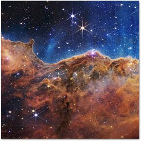 Heat Storm James Webb Telescope GLASS PRINT #1 - (24" x 24")