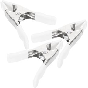 DOITOOL 3pcs Clips Heavy Duty Backdrop Stand Backdrop Clamps Woodworking Clamps Small Clamps Plastic Clip Clamps Heavy Duty Clamps for Backdrop Stand Spring Clamp Pvc Nickel Plated Dress