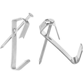 uxcell 20Pcs Photo Frames Hanger Hooks, 30 Lb Frame Hooks with Nails Metal Wall Mount Album Picture Hanging Clips for Hanging, Clocks on The Wall, Gold