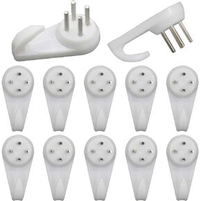 Zorfeter 50 Pcs 11lbs Invisible Nail Screws Wall Hooks No Trace Picture Hangers Non-Mark Hook Photo Frame Hangers, 30 x 15mm