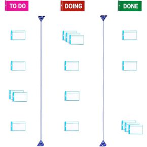 PATboard Scrum Board and Kanban Board - Home Toolset Magnetic – Complete Toolkit with Magnetic Kanban Cards and Magnetic Scrum Cards for Home Office – Project Board
