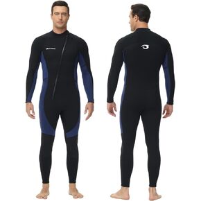 Owntop 3/2MM Full Wetsuit Womens Mens | Upgraded CR Neoprene | Front Zip | Ultra Stretch & Warm | Diving Kayaking Surfing Snorkeling - Water Sports