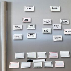 Magnetic Chore Chart Set with Wet Erase Marker: Create a Custom Chore Chart with Acrylic Magnet Frames, Easily Write and Erase, Build Teamwork, Life Skills & Household Management (Set of 20)