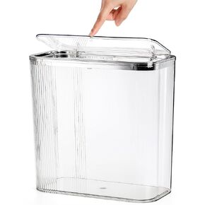 SOUJOY Bathroom Trash Can with lid, 3.5 Gallon Slim Plastic Wastebasket, 13L Garbage Bin Container for Powder Room, Bedroom, Kitchen, Craft Room, Office, Living Room in Saudi Arabia