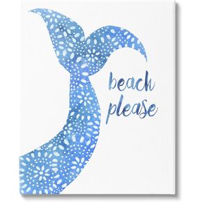 Stupell Industries Beach Please Blue Mermaid Tail Mandala Pattern, Design by Jackie Decker