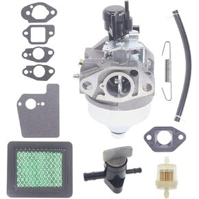 16100-Z0Y-M42 Carburetor for Honda GCV190LA HRX217K1 HRX217K2 HRX217K3 HRX217K4 HRX217K5 Auto Choke Engines with 16950-Z0Y-003 Petcock 16561-ZM0-000 Spring Kit