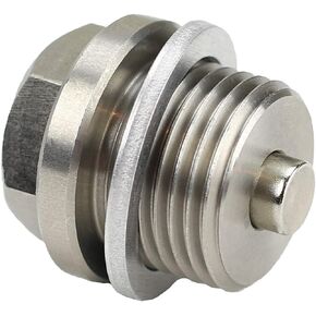 Votex - Made in USA - M18 x 1.5 X12.7MM Stainless Steel Quick Valve Oil Drain Plug fits Ram Cummins 5.9 and 6.7 - Part Number SMQDP046