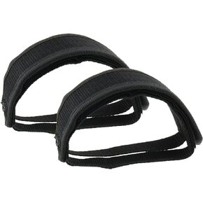 1Pair Bike Pedal Straps Pedal Bike Pedal Straps Pedal Toe Clips Straps Tape Universal Bicycle Feet Strap Pedal Straps Toe Clips Straps Tape for Fixed Gear Bike, Black