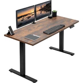 VIVO Electric Square Corner 55 x 24 inch Height Adjustable Memory Control Stand Up Desk, Black Solid Top, Black Frame, Standing Workstation, 1B-S Series, DESK-KIT-1B55S-B