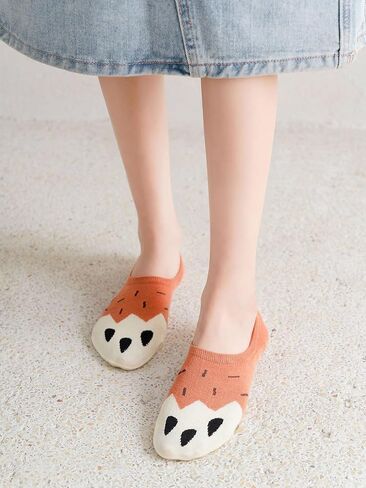 IHAUIUE Cat Paw No Show Socks Cute Animal Print Ankle Socks Non Slip Low Cut Socks for Women, Ladies, Girls, 5 Pack in Kuwait