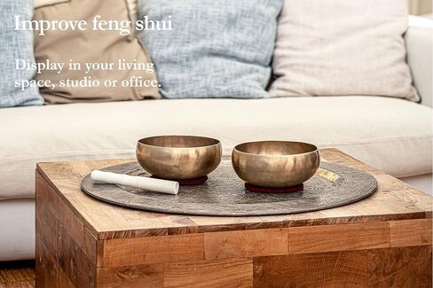 وعاء الغناء مينل سونيك إنيرجي البرونزي على شكل زهرة فينوس مع حلقة وغطاء من اللباد (سلسلة تركيبية) - صنع في الهند - للتأمل واليوجا والعلاج بالشفاء الصوتي، 7.6 بوصة، ضمان لمدة عامين (SB-S-VF-1000) in Kuwait
