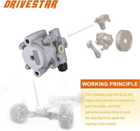 DRIVESTAR 21-5931 Power Steering Pump for Selected Toyota Camry 95-06, Toyota Highlander 04-07, Toyota Sienna 98-02, Toyota Avalon 95-04, Toyota Solara 99-03, Lexus ES300 97-00, Lexus RX330 04-06 in Saudi Arabia
