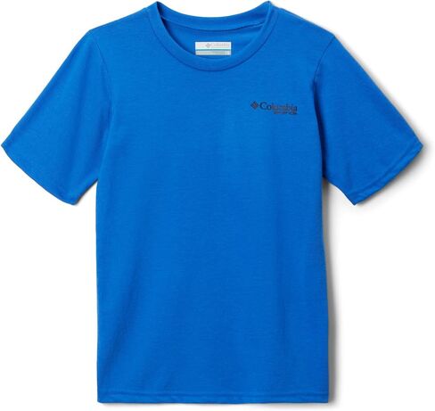 Columbia Youth Boys PFG Short Sleeve Graphic Tee, Vivid Blue/Chompy Chomp Graphic, Large in Saudi Arabia