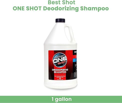 Best Shot One Shot Whitening Shampoo, Coat and Skincare Product for Dog, Cat, and Horse, Brightens Any Color Coat, Removes Stains, 1 Gallon in Kuwait