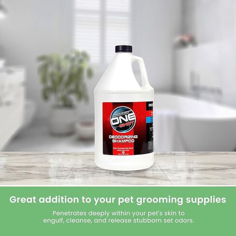 Best Shot One Shot Whitening Shampoo, Coat and Skincare Product for Dog, Cat, and Horse, Brightens Any Color Coat, Removes Stains, 1 Gallon in Kuwait