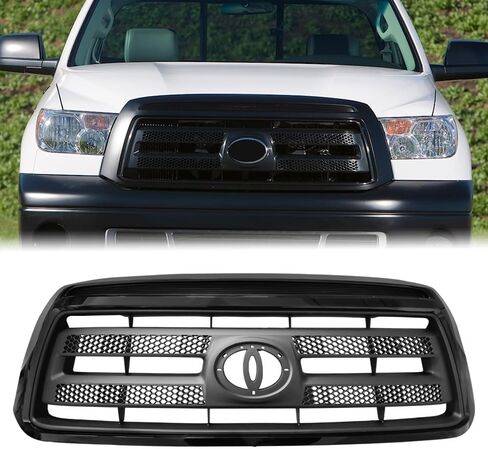 شبكة أمامية DIBON AUTO لـ 2010-2013 Toyota Tundra غطاء شواء أسود وإدراج in Kuwait
