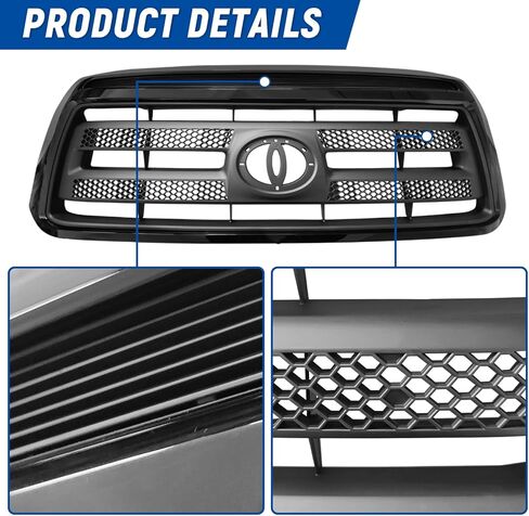 شبكة أمامية DIBON AUTO لـ 2010-2013 Toyota Tundra غطاء شواء أسود وإدراج in Kuwait
