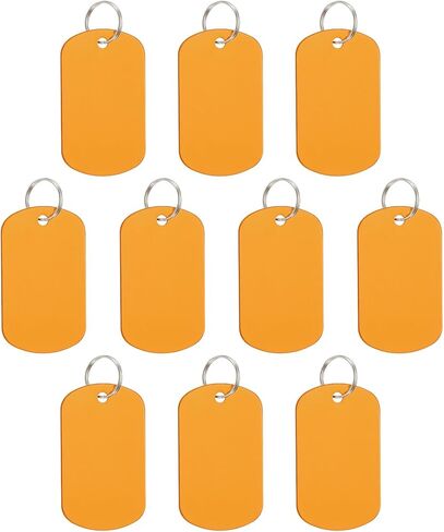 علامات فارغة من الألومنيوم من باتيكل، 10 قطع من الفراغات المعدنية المستطيلة، ملصق معرف الحيوانات الأليفة مع حلقات مفاتيح للنقش الحرفي بنفسك، أحمر وردي in Kuwait