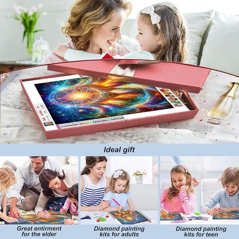 Stalente Diamond Painting Kits for Adults, 5D DIY Diamond Art Kits for Beginners Round Full Drill Diamond Painting for Home Wall Decoration Gift 12×12inch, Dreamcatcher in Saudi Arabia