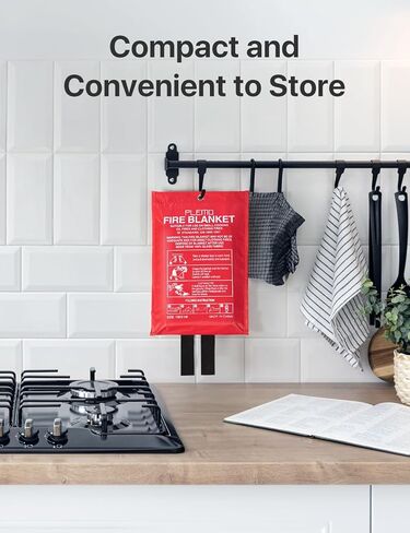 PLEMO Fire Blanket for Home and Kitchen, Fire Blanket Blanket for Emergency, Car, Survival Safety Cover, Camping, 4-Pack in Kuwait