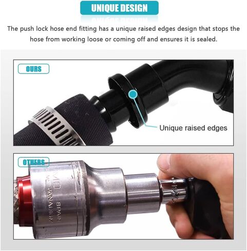 8AN 45 Degree Female Swivel Push-on Adapter/Lock Hose Barb Fuel Oil Line Fitting End 1PCS in Saudi Arabia
