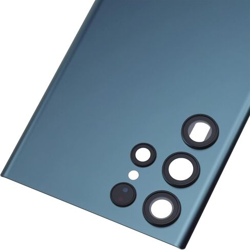 Green Acrylic Glass Back Cover Replacement for Samsung Galaxy S22 Ultra 5G with Rare Camera's Frame and Glass Cover Pre-Cut Adhesive and Installation Instruction Tool Kit are Include in Saudi Arabia