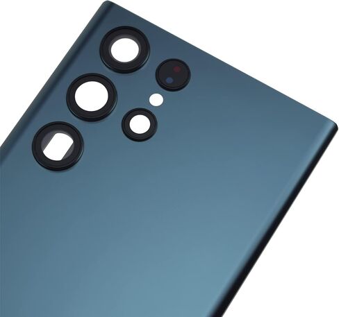 Green Acrylic Glass Back Cover Replacement for Samsung Galaxy S22 Ultra 5G with Rare Camera's Frame and Glass Cover Pre-Cut Adhesive and Installation Instruction Tool Kit are Include in Saudi Arabia