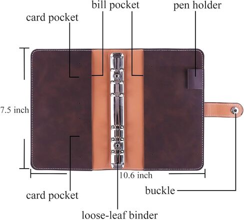 حافظة الميزانية Antner A6 مع مغلفات بسحاب للميزانية، منظم الأموال للنقود، مخطط الميزانية مع مغلفات نقدية، حافظة توفير المال مع ملصقات، وردي in Kuwait