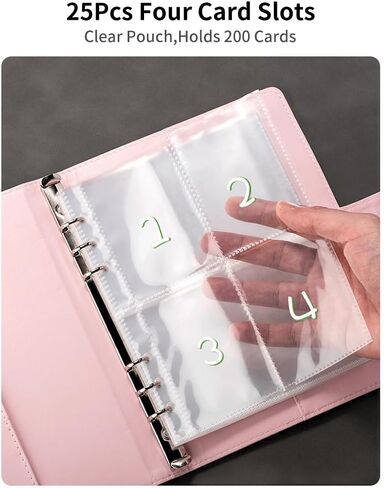 Pink 100 Envelope Challenge Binder,A5 Savings Challenges Book with 25Pcs Four Grid Envelopes,100 Days Stickers,1-100 Money Number Stickers,Effective Way to Save $5,050 in Saudi Arabia