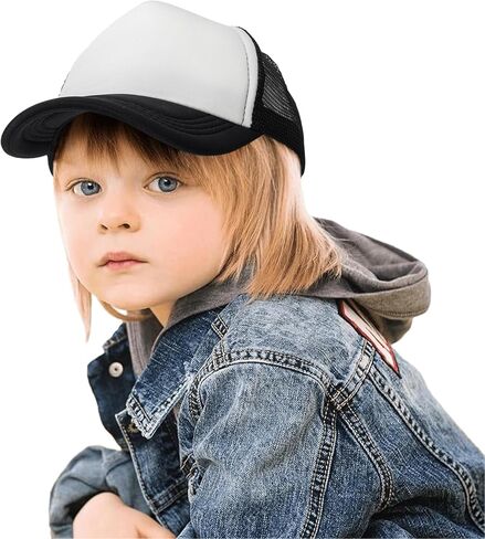 قبعة سائق الشاحنة الصيفية للأطفال الأولاد - قبعة بيسبول عصرية للحماية من الشمس، قبعة قابلة للتعديل للأطفال الأولاد والبنات (2-4 سنوات) in Kuwait
