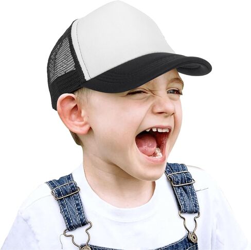 قبعة سائق الشاحنة الصيفية للأطفال الأولاد - قبعة بيسبول عصرية للحماية من الشمس، قبعة قابلة للتعديل للأطفال الأولاد والبنات (2-4 سنوات) in Kuwait