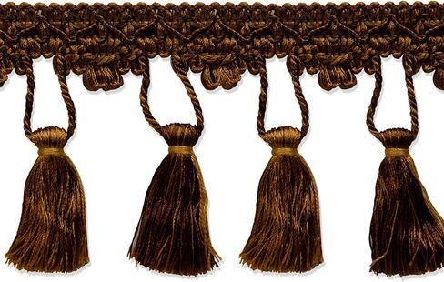 Trims by the Yard 5 Yards of Conso Tassel Fringe Trim, Brown Multi in Saudi Arabia