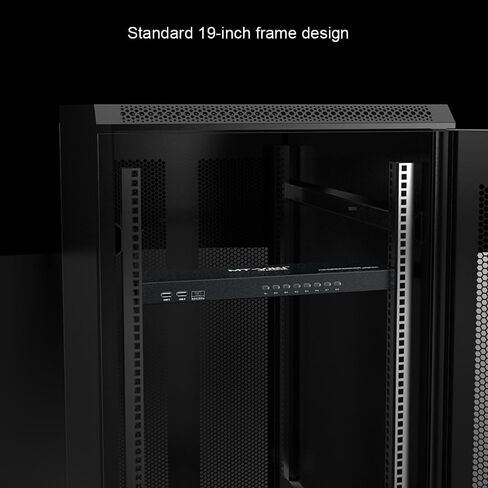 TENINYU USB 2.0 KVM Switch دليل محدد حامل حامل صندوق معدني محول مع كابلات VGA USB KVM للكمبيوتر والكمبيوتر المحمول وشاشة لوحة المفاتيح والماوس (8 منافذ KVM) in Kuwait