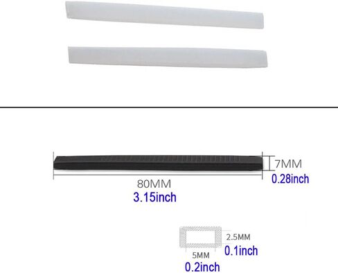 2Pairs Eyeglass End Tips Silicone Ear Sock Pieces Tube Sleeve Eyewear Glasses Tip Retainers Ear Sock Sleeve Comfortable Replacement Tips for Plastic Eyeglass Sunglasses in Saudi Arabia