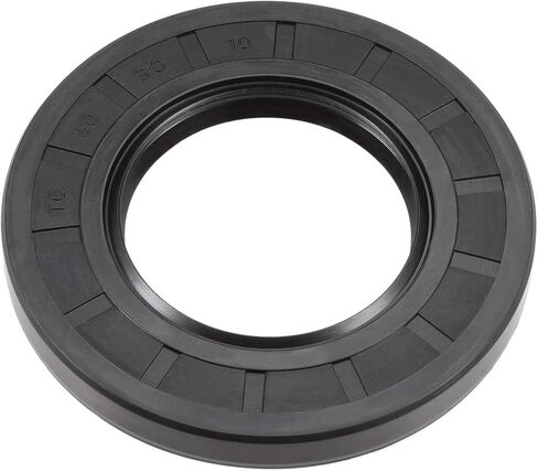 uxcell Oil Seal, TC 50mm x 90mm x 10mm Nitrile Rubber Cover Double Lip with Spring for Bearing Shaft, Black Pack of 1 in Saudi Arabia