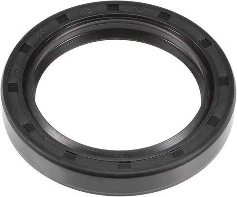 uxcell Oil Seal, TC 50mm x 90mm x 10mm Nitrile Rubber Cover Double Lip with Spring for Bearing Shaft, Black Pack of 1 in Saudi Arabia