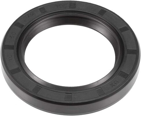 uxcell Oil Seal, TC 50mm x 90mm x 10mm Nitrile Rubber Cover Double Lip with Spring for Bearing Shaft, Black Pack of 1 in Saudi Arabia
