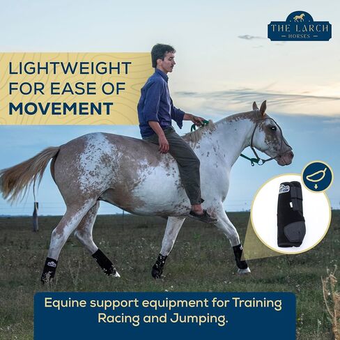 حذاء رياضي The Larch Horse - حماية مثالية وأقصى أداء للتمرين مع حصان المنافسة الخاص بك - ممتاز من مسابقة روديو - عبوة من قطعتين (متوسط) in Saudi Arabia