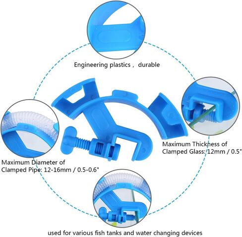 TOPINCN Aquarium Water Pipe Holder Water Tube Clamp Fish Tank Hose Holder Aquarium Hose Holder Fixed Clamp Clip Air Water Pipe Clip for Fish Tank in Saudi Arabia