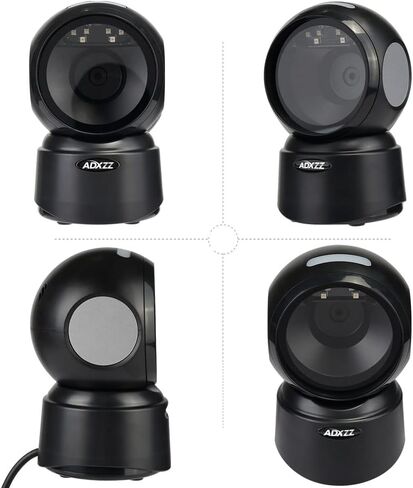 2D QR Hands-Free Barcode Scanner with USB Cable, ADXZZ Auto-Sensing Scanning Omnidirectional Wired QR Code Scanner,Capture 1D 2D QR Bar Codes on Screen and Paper for POS PC Retail Black in Saudi Arabia