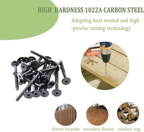 014973445805 مسامير توصيل مشتركة، 1/4-20 × 2.36، أسود، عبوة من 20 قطعة in Kuwait